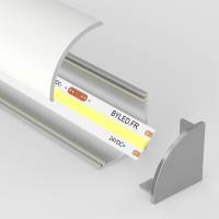 Profilé aluminium d'angle pour ruban LED par si.byled.fr