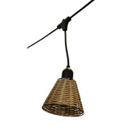 Abat-jour "Shade" en rotin PVC beige pour guirlande guinguette