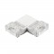 Jonction en L pour ruban LED CCT IP20 10mm sans soudure "Click"