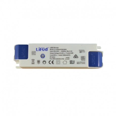 Alimentation Lifud pour dalle LED 40W - 1000mA - Non dimmable
