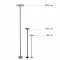Borne LED extra fine d'extérieur à tête bombée - 7W - 100 cm - noir - Haalö