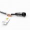 Borne LED extra fine d'extérieur à tête bombée - 7W - 100 cm - noir - Haalö