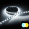 Ruban LED blanc chaud + froid (CCT) - 14,4W/m - IP65 - 120 LED/m - 2835+ - à la coupe - 24V