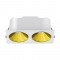 HERVE - Spot LED encastré double carré blanc 14W, couleurs au choix - Miror