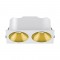 HERVE - Spot LED encastré double carré blanc 14W, couleurs au choix - Miror