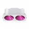 HERVE - Spot LED encastré double carré blanc 14W, couleurs au choix - Miror