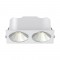 HERVE - Spot LED encastré double carré blanc 14W, couleurs au choix - Miror