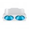 HERVE - Spot LED encastré double carré blanc 14W, couleurs au choix - Miror