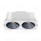 HERVE - Spot LED encastré double carré blanc 14W, couleurs au choix - Miror