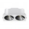 HERVE - Spot LED encastré double carré blanc 14W, couleurs au choix - Miror