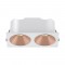 HERVE - Spot LED encastré double carré blanc 14W, couleurs au choix - Miror