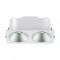 HERVE - Spot LED encastré double carré blanc 14W, couleurs au choix - Miror