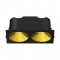 RV - Spot LED encastré double carré blanc 14W, couleurs au choix - Miror