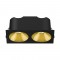 RV - Spot LED encastré double carré blanc 14W, couleurs au choix - Miror