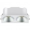 RV - Spot LED encastré double carré blanc 20W, couleurs au choix - Miror