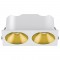 RV - Spot LED encastré double carré blanc 20W, couleurs au choix - Miror