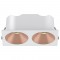 RV - Spot LED encastré double carré blanc 20W, couleurs au choix - Miror