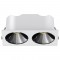 RV - Spot LED encastré double carré blanc 20W, couleurs au choix - Miror
