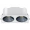 RV - Spot LED encastré double carré blanc 20W, couleurs au choix - Miror