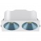 RV - Spot LED encastré double carré blanc 20W, couleurs au choix - Miror