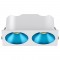 RV - Spot LED encastré double carré blanc 20W, couleurs au choix - Miror