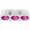 RV - Spot LED encastré triple carré blanc 30W, couleurs au choix - Miror