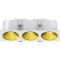 RV - Spot LED encastré triple carré blanc 30W, couleurs au choix - Miror
