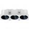 RV - Spot LED encastré triple carré blanc 30W, couleurs au choix - Miror