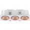 RV - Spot LED encastré triple carré blanc 30W, couleurs au choix - Miror
