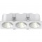 RV - Spot LED encastré triple carré blanc 30W, couleurs au choix - Miror