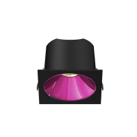 RV - Spot LED encastré carré noir 10W, couleurs au choix - Miror