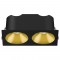 Spot LED encastré double carré noir 20W, couleurs au choix - Miror