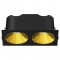 Spot LED encastré double carré noir 20W, couleurs au choix - Miror