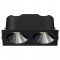 Spot LED encastré double carré noir 20W, couleurs au choix - Miror