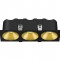 RV - Spot LED encastré triple carré noir 30W, couleurs au choix - Miror