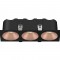 RV - Spot LED encastré triple carré noir 30W, couleurs au choix - Miror