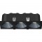 RV - Spot LED encastré triple carré noir 30W, couleurs au choix - Miror