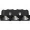 RV - Spot LED encastré triple carré noir 30W, couleurs au choix - Miror