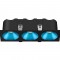 RV - Spot LED encastré triple carré noir 30W, couleurs au choix - Miror