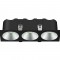 RV - Spot LED encastré triple carré noir 30W, couleurs au choix - Miror