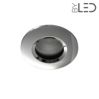 Spot pour ampoule GU10 - Ronde chanfrein SPLIT - Chrome