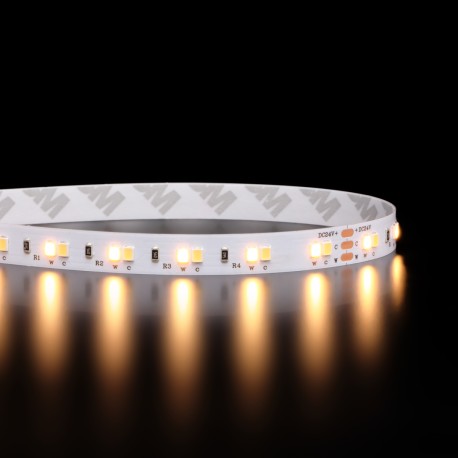 Ruban IP65 2835+ - Blanc Pur + Chaud - 14,4W/m - 120 LED/m - 5m