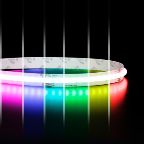 Ruban LED COB RGB - IP20 - 576 LED/m - 5m - 14W