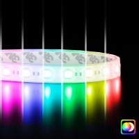 Ruban LED vendu au mètre - 19,2 W/m - IP68 - RGB & Blanc chaud - 60 LED/m - 24V