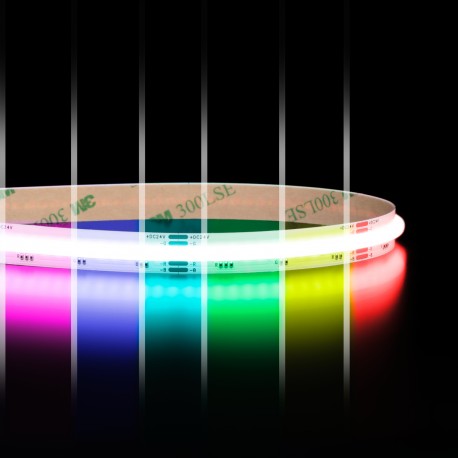 Ruban LED COB RGB à la coupe - 14W/m - IP20- 840 LED/m - 24V