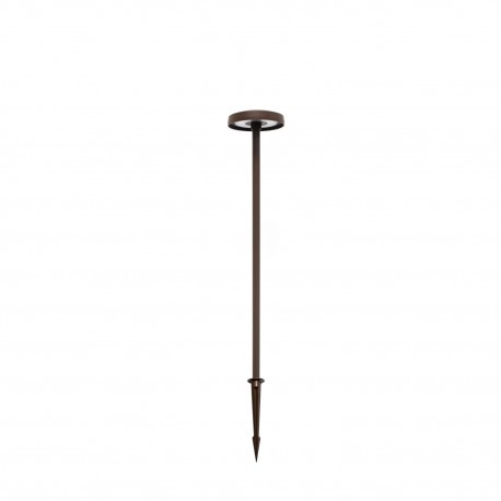Borne led fine de jardin 80 cm 360° - Chocolat cuivre