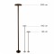 Borne LED extra fine d'extérieur à tête bombée - 23W - 200 cm - chocolat - Haalö