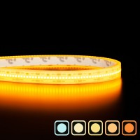 Ruban LED Haute densité (120 lm/w) - 13W/m - IP68 - Blanc - 420 LED/m - 2216+ - 5m -24V