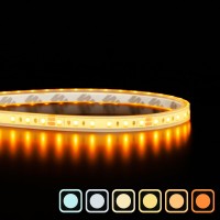 Ruban LED étroit haute fidélité IP68 - 4,8W/m - 120 LED/m - 2835E - 5m - 24V - Blanc