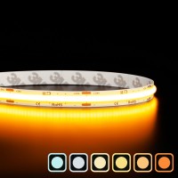 Ruban LED COB Haute efficacité - 15 W/m - 120 lm/W - IP20 - Blanc - 480LED/m - 5m - 24V